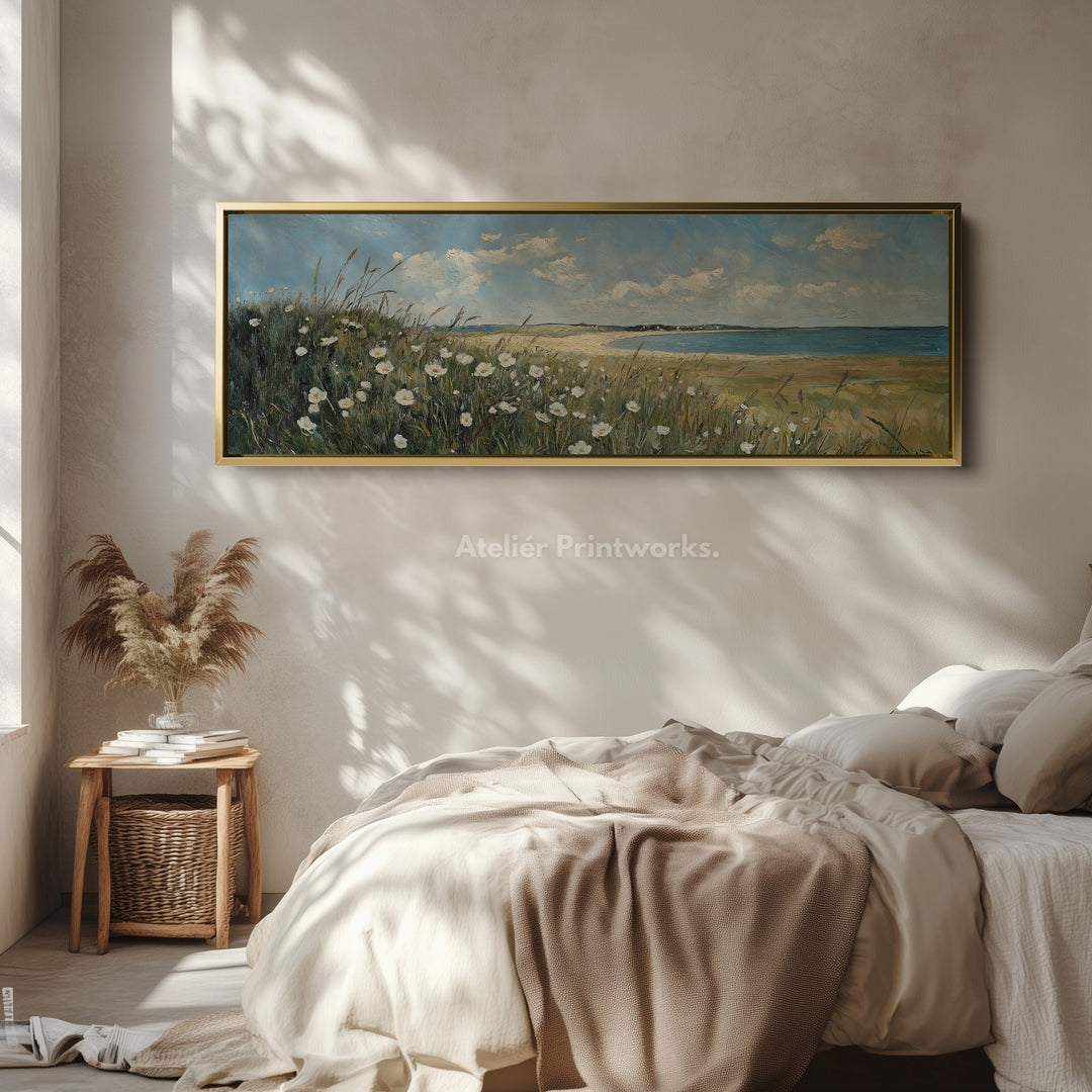 Wilde Bloem Panoramische Lange Grote Canvas Muurdecoratie Horizontaal