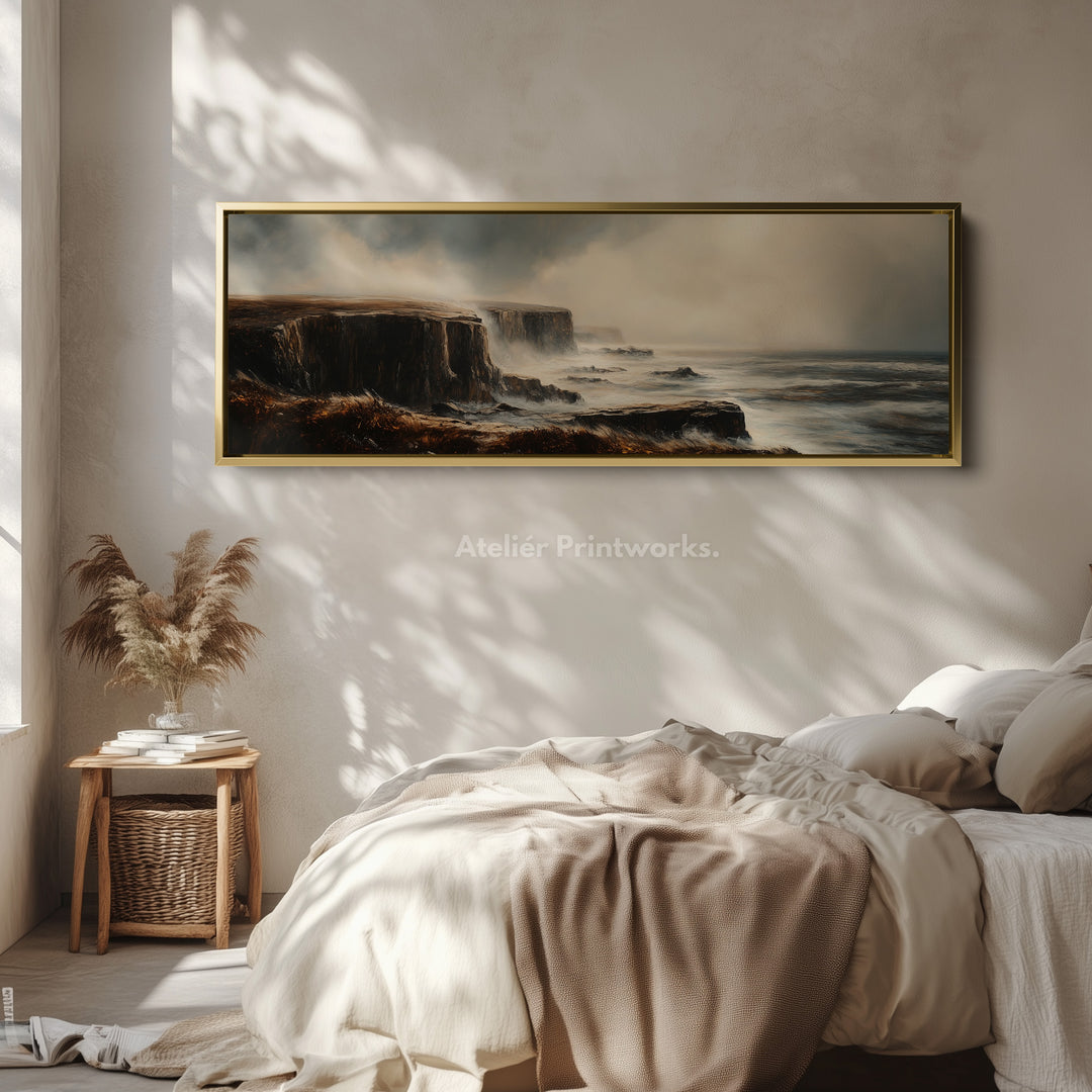 Rugged Ocean Large Long Canvas Horizontal Wall Art