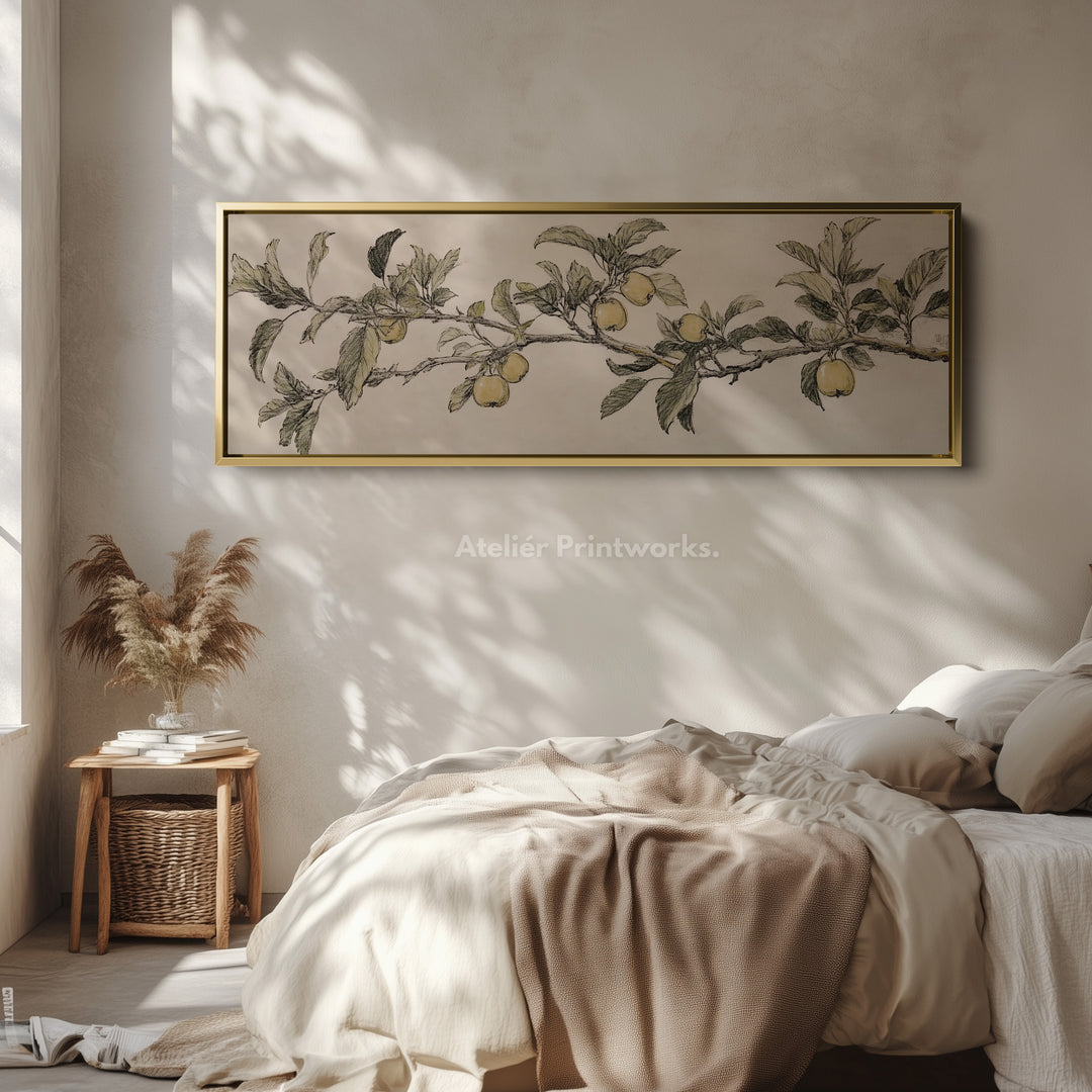 Appelboom Boven Bed Decor Geïnlijst Canvas Wanddecoratie