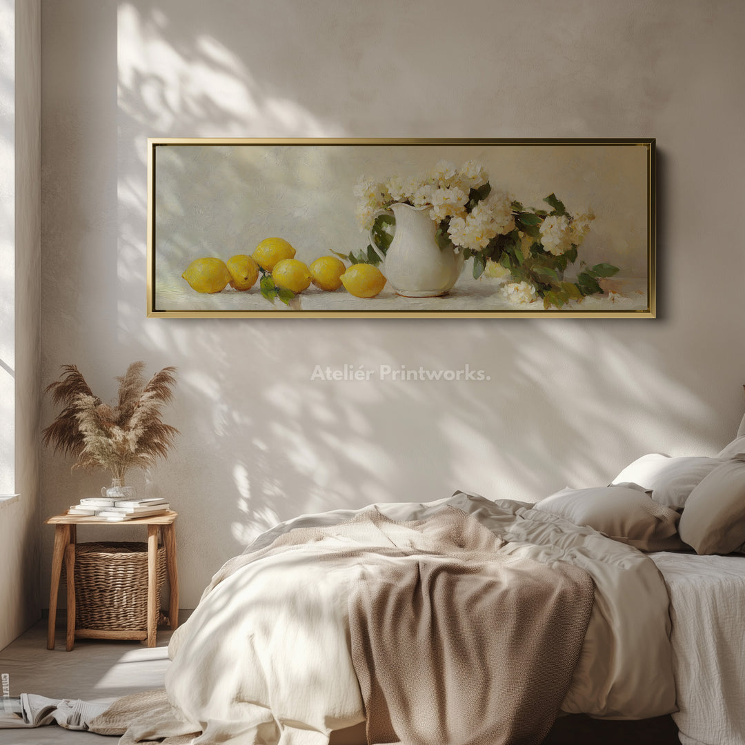 Keuken Citroen Muurdecoratie Lange Panoramische Canvas Muurkunst