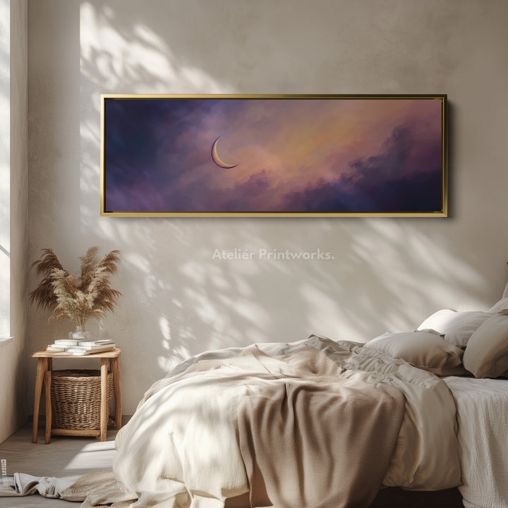 Halve Maan Horizontale Wanddecoratie Lang Smal