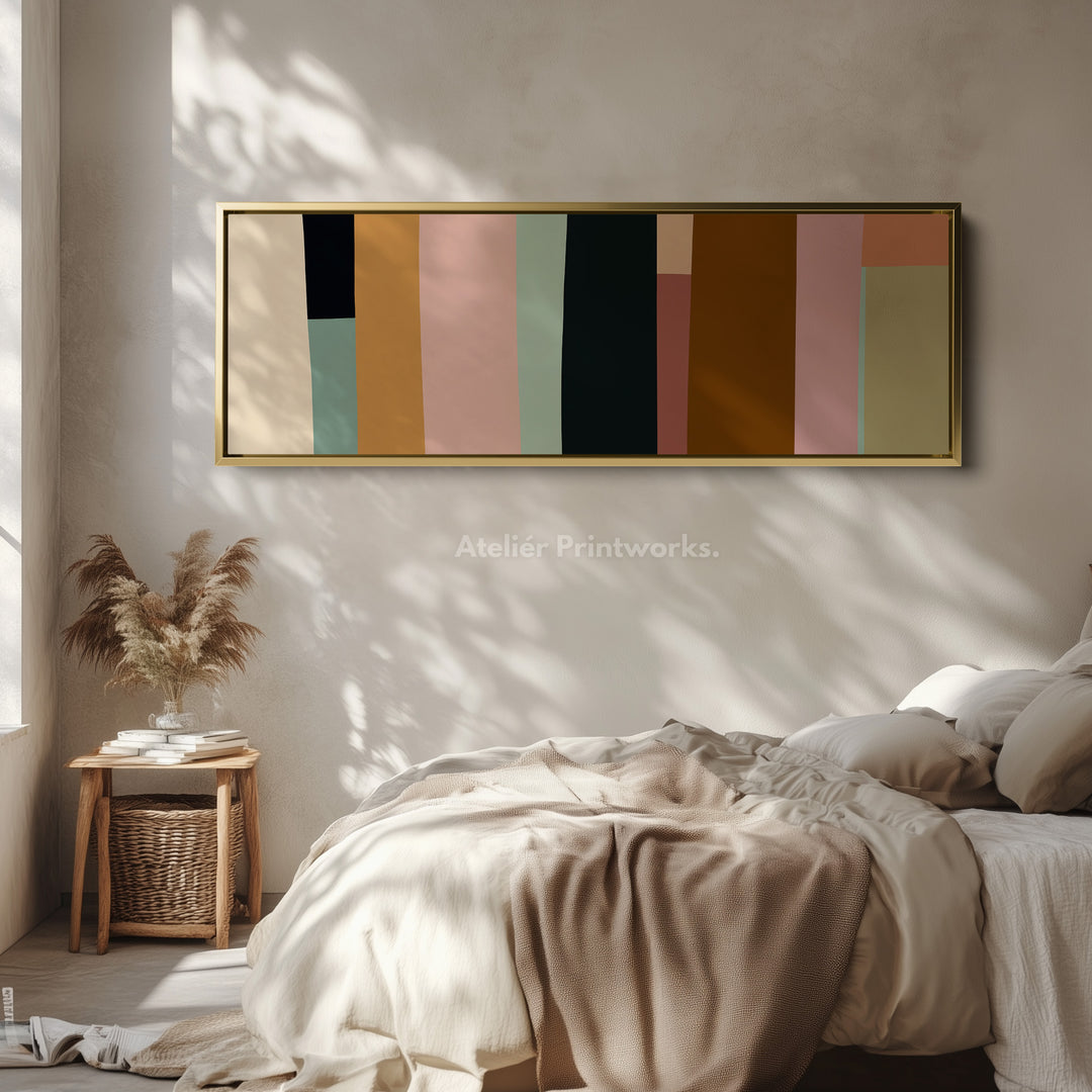 Minimalist Living Room Muted Horizontal Wall Decor Long Narrow