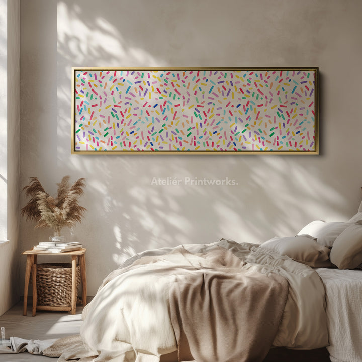 Colorful Sprinkles Kids Long Horizontal Wall Art