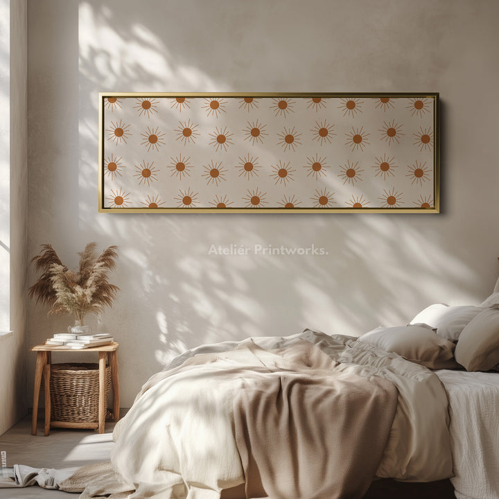 Boho minimalistische zon panoramische slanke wanddecoratie