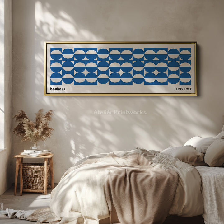 Bauhaus Long Narrow Panoramic Framed Canvas Wall Art
