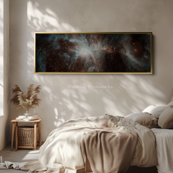 Large Framed Long Horizontal Canvas Hubble Nebula NASA Wall Art