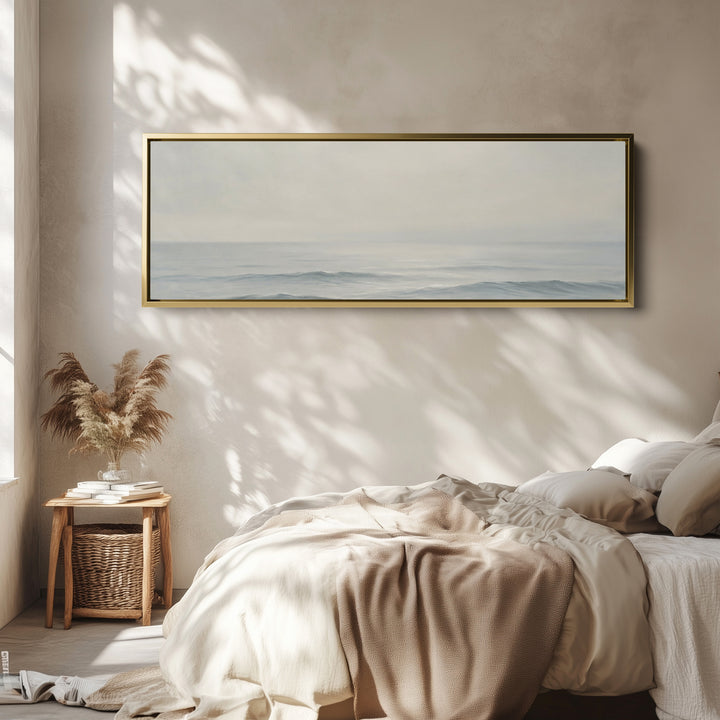 Minimal Ocean Horizon Above Soft Wall Art Statement Wall Decor Office
