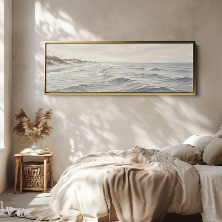 Coastal Dunes And Waves Large Wall Art Panoramic Canvas Hallway