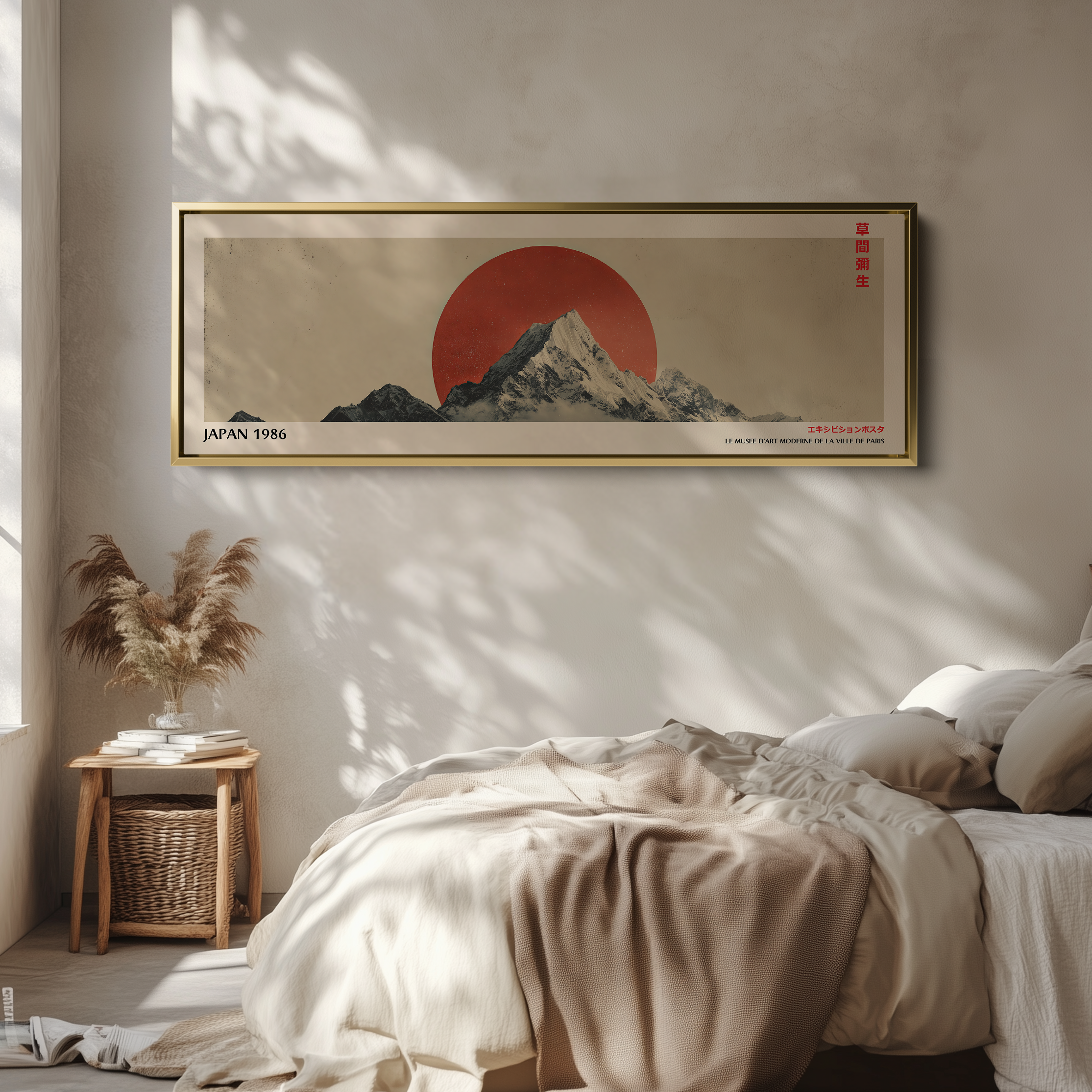 Above bed japanese wall art