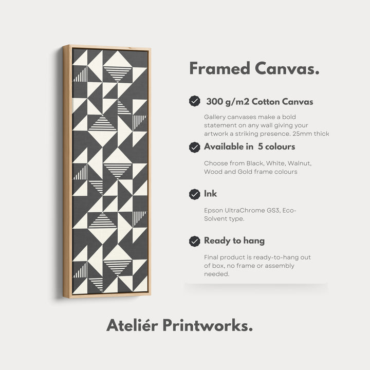 4. Vertical Details Framed CanvasV0381