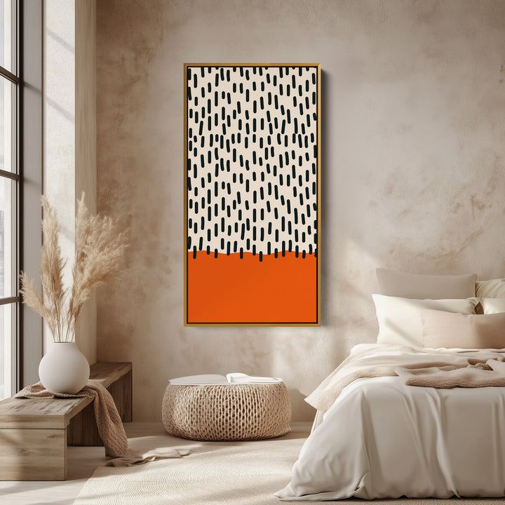 Vertical Wall Art Abstract Dash Pattern Vertical Canvas For Hallway