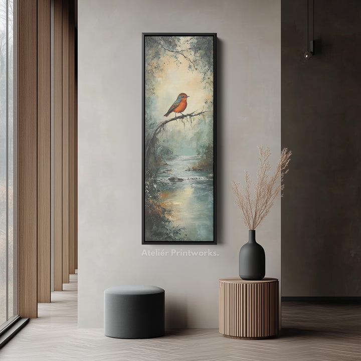 Vintage Watercolour Bird Vertical Wall Art