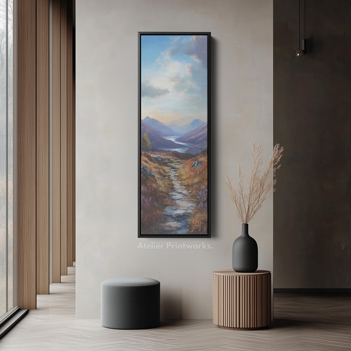 Bergschilderij Hoog Smal Verticaal Kunstwerk