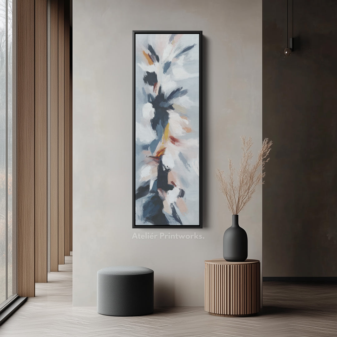 Large Narrow Canvas Abstract Floral Vertical Wall Art