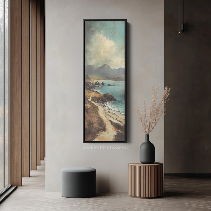 Large Canvas Wall Decor Coastal Tall Narrow Vertical Wall Art