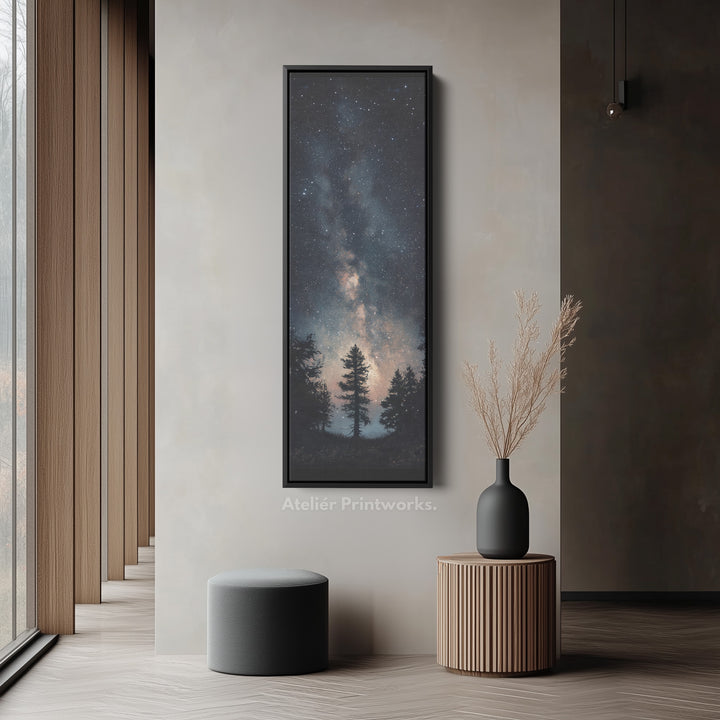 Night Sky Long Narrow Vertical Large Canvas Wall Decor