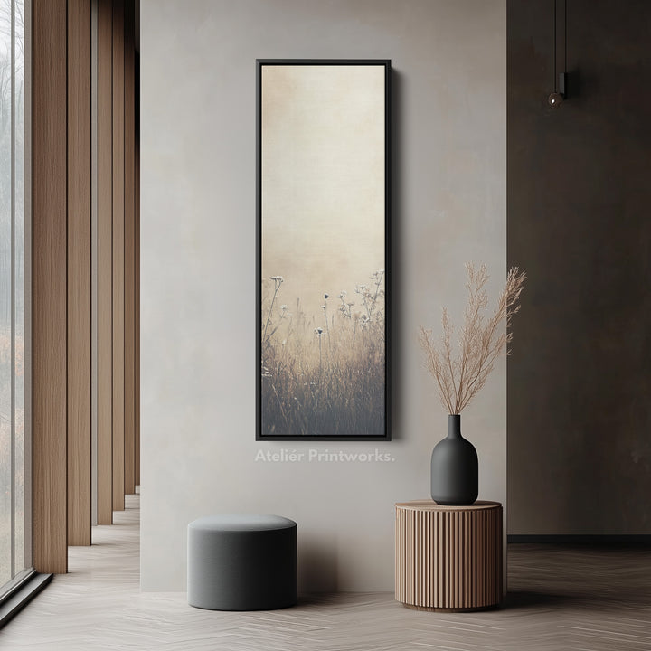 Wild Meadow Vertical Tall Wall Art Large Framed Canvas