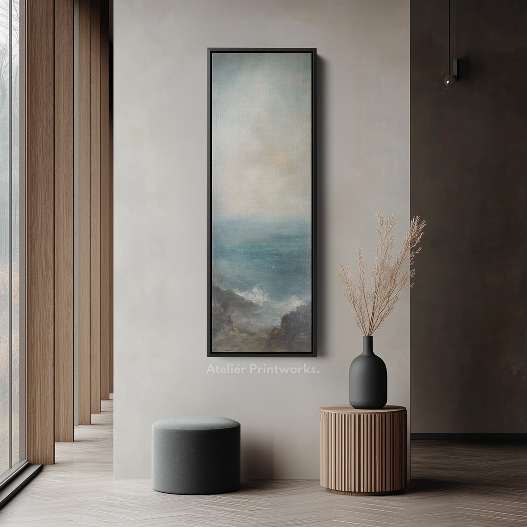 Long Canvas Wall Art Prints for bedroom Vintage Ocean Framed Vertical