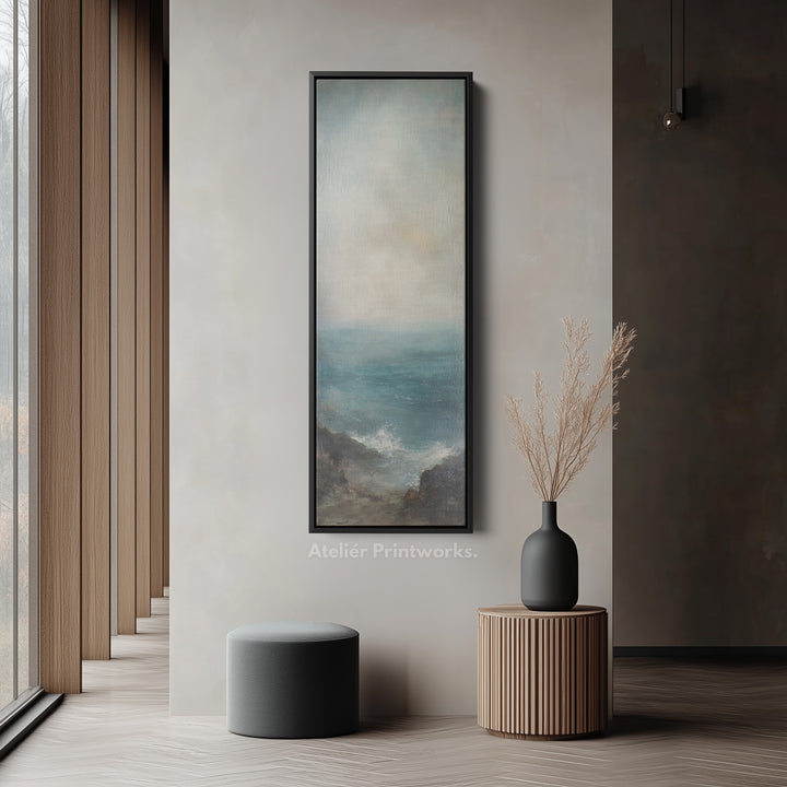 Long Canvas Wall Art Prints for bedroom Vintage Ocean Framed Vertical