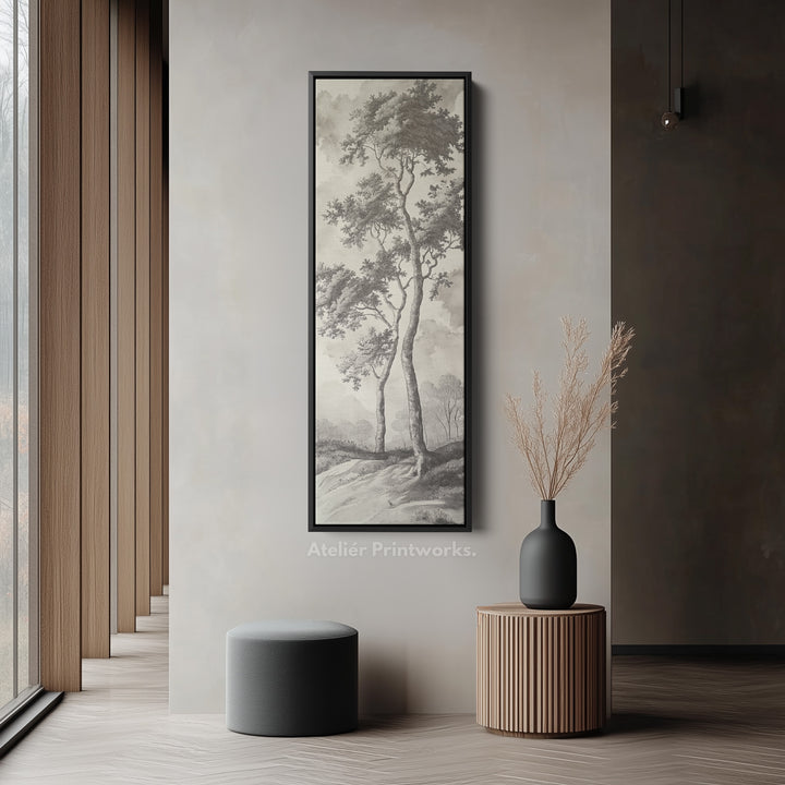 Vintage English Countryside Large Long Vertical Wall Art