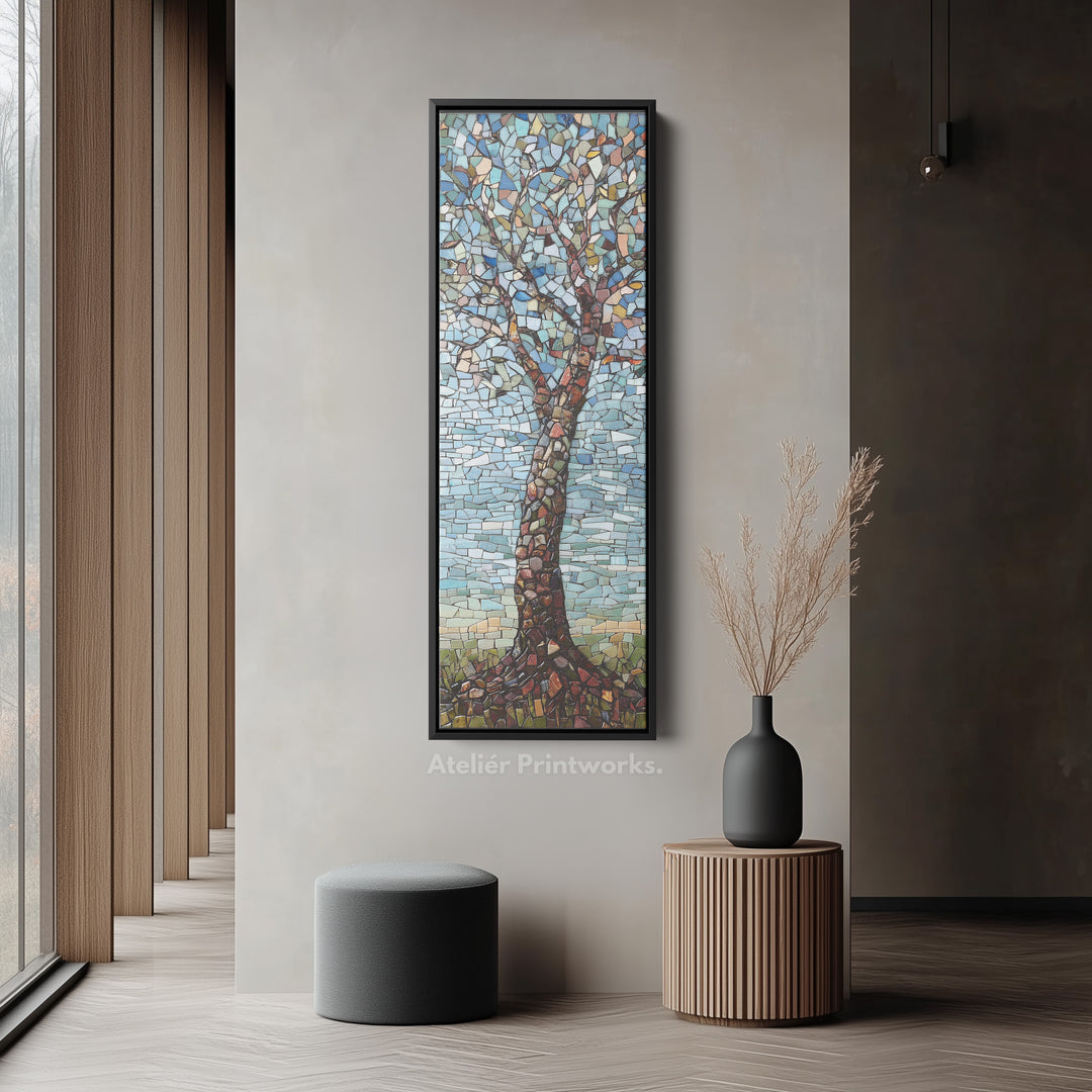 Vertical Bedroom Mosaic Tree Wall Art Long & Narrow