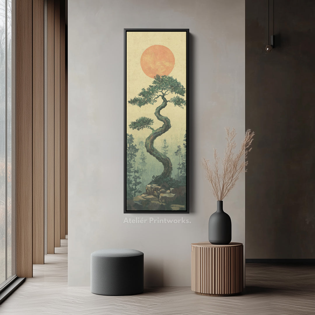 Vertical Wall Art Bonsai Tree