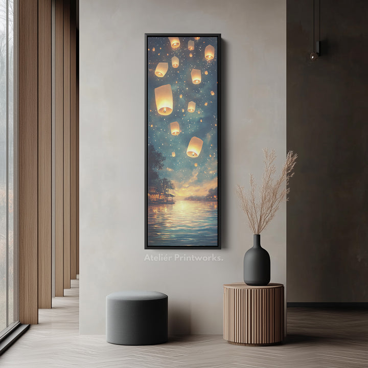 Chinese Lanterns Vertical Wall Art