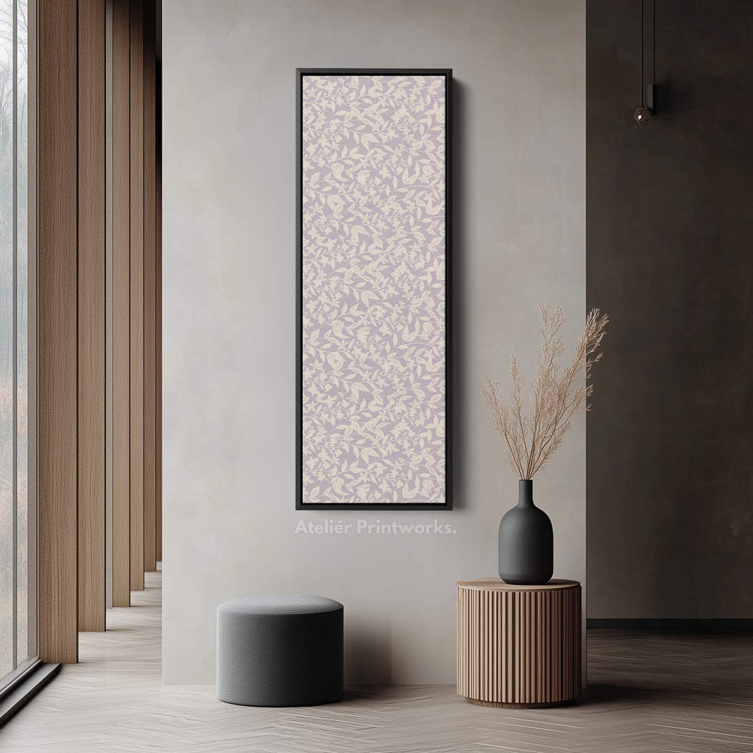 Botanical Beige & Purple Floral Framed Floral Wall Art