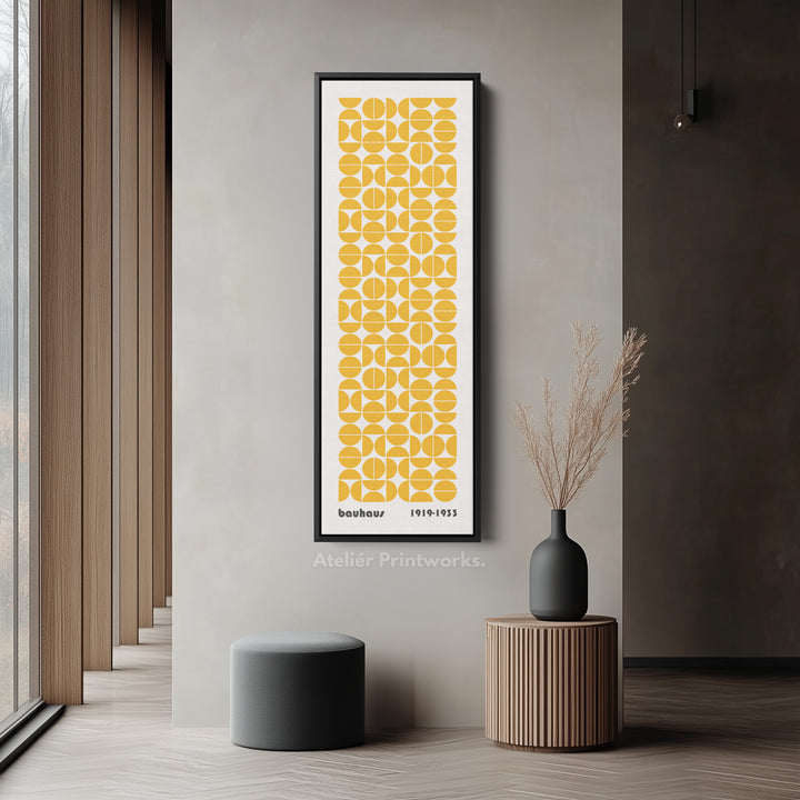 Yellow Bauhaus Vertical Retro Wall Decor