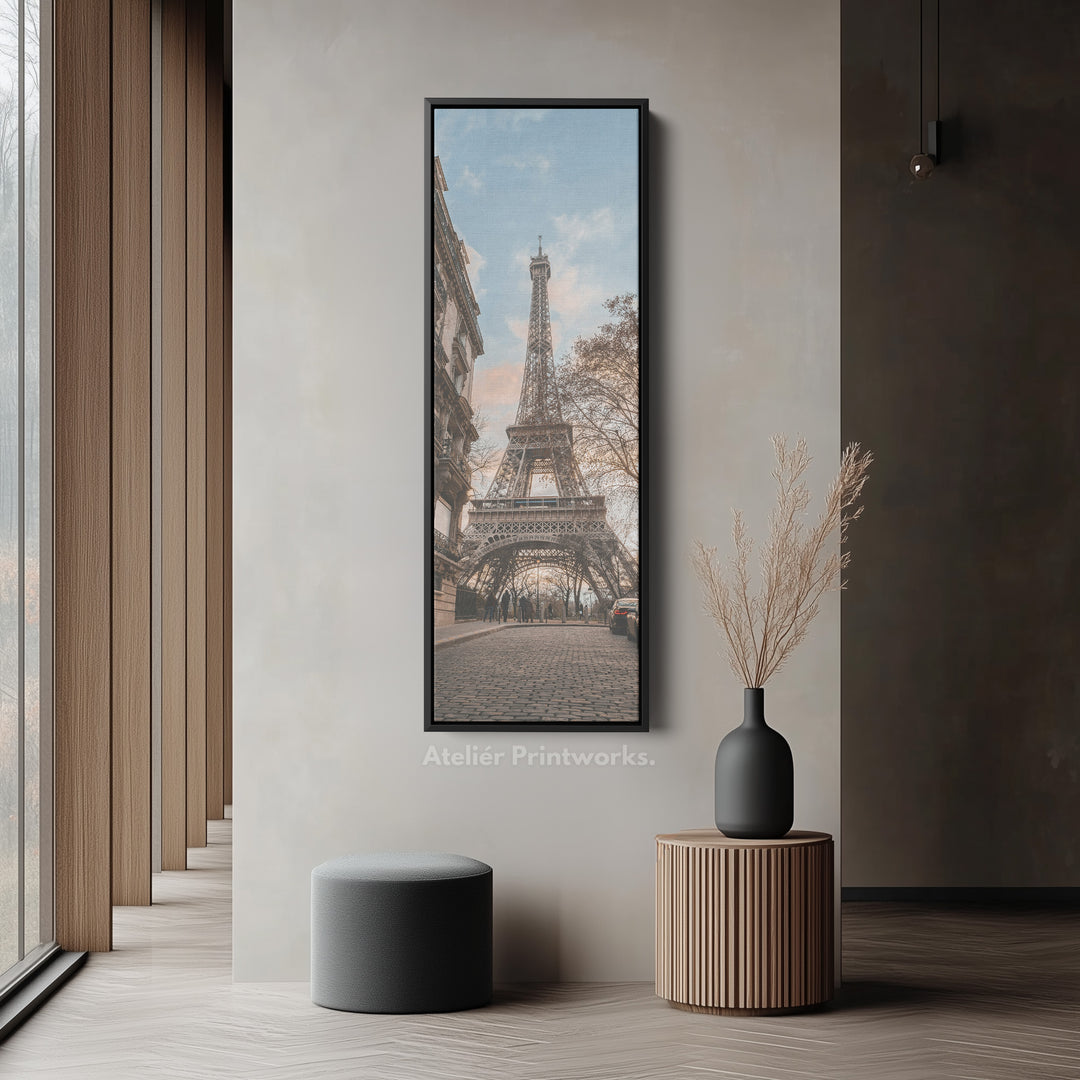 Large Framed Canvas Vertical Wall Art Eiffel Tower