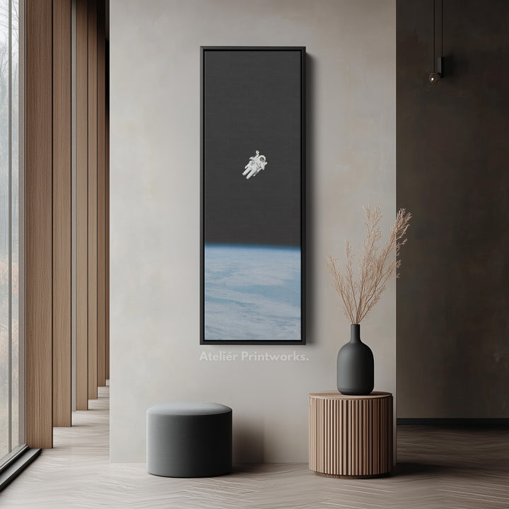 Long Vertical Wall Art Space Walk Astronaut