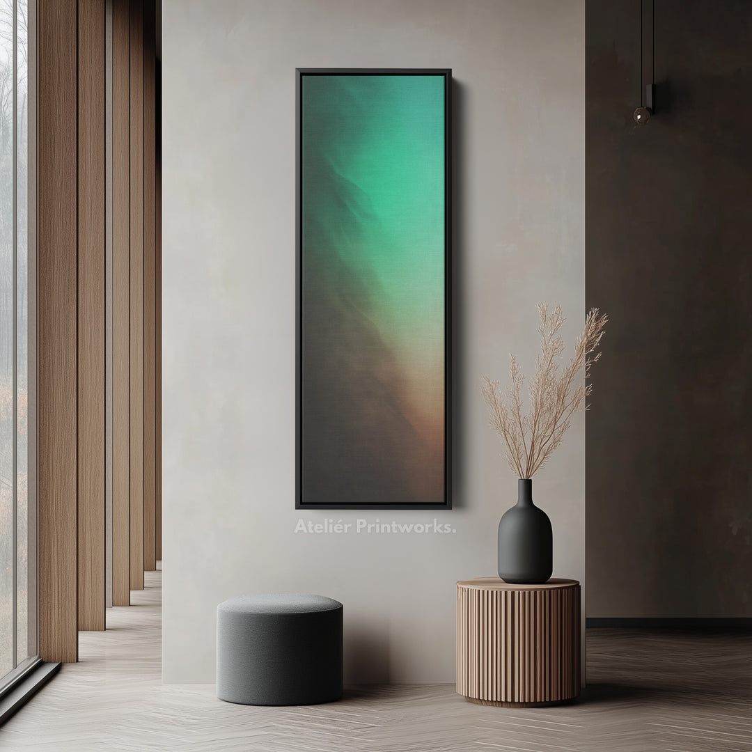 Tall Wall Art Green Beige Skinny Wall Art For Bedroom