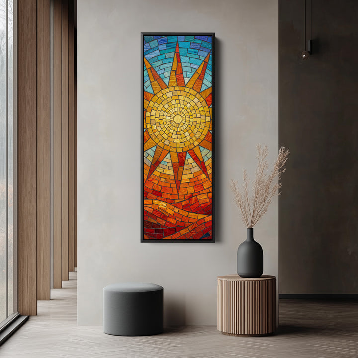 Mosaic Sun Large Wall Art Statement Wall Decor Kitchen