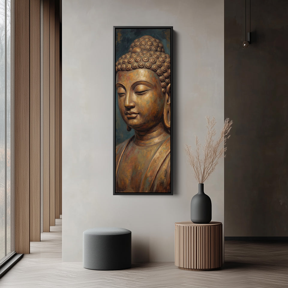 Buddha Portrait Large Wall Art Statement Canvas Living Room