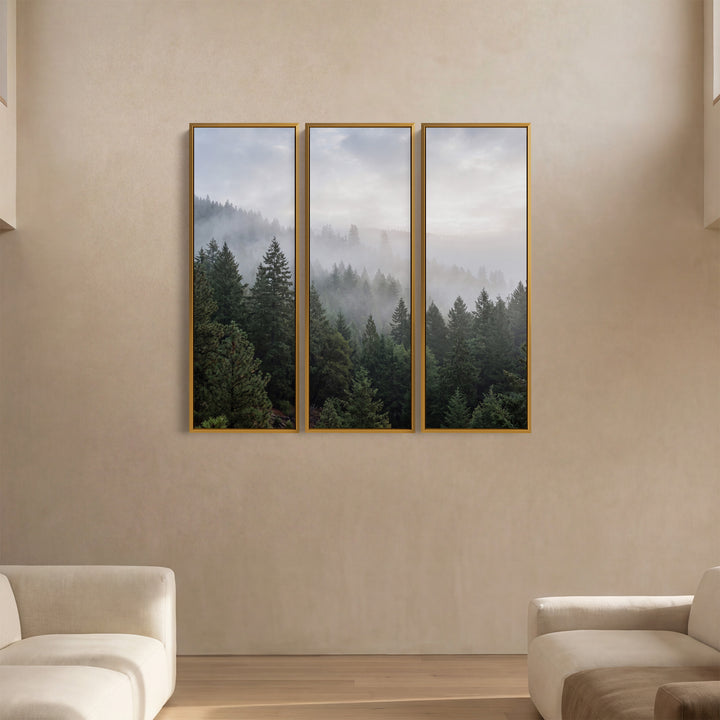 Misty Forest Extra Large Wall Art Set for Office