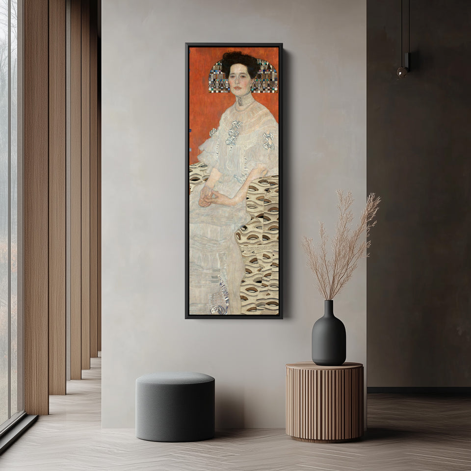 Gustav Klimt Vertical Wall Art Portrait Of Fritza Riedler For Bedroom