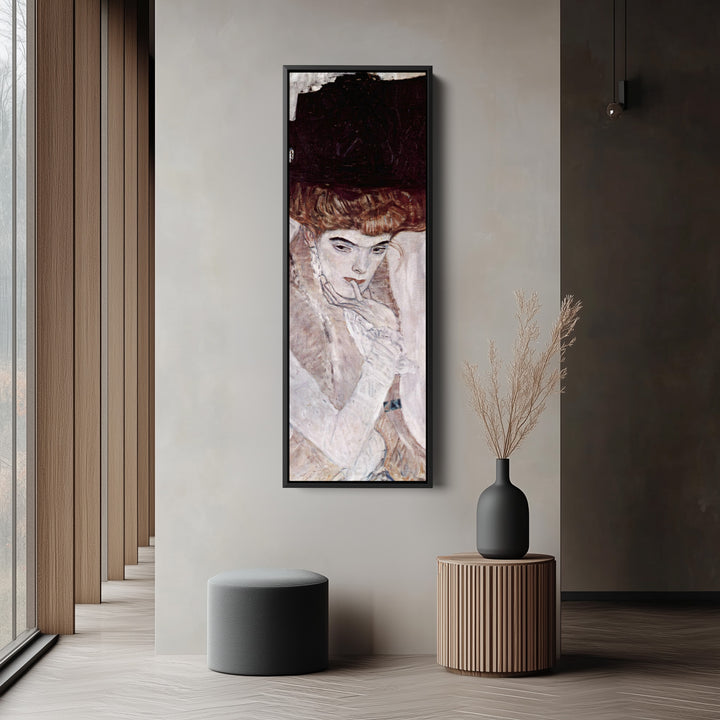 Gustav Klimt Narrow Wall Art Portrait Of Hermine Gallia For Living Room