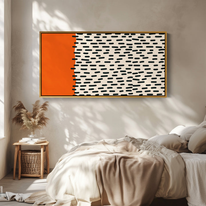 Horizontal Wall Art Abstract Dash Panel Statement Wall Decor Living Room