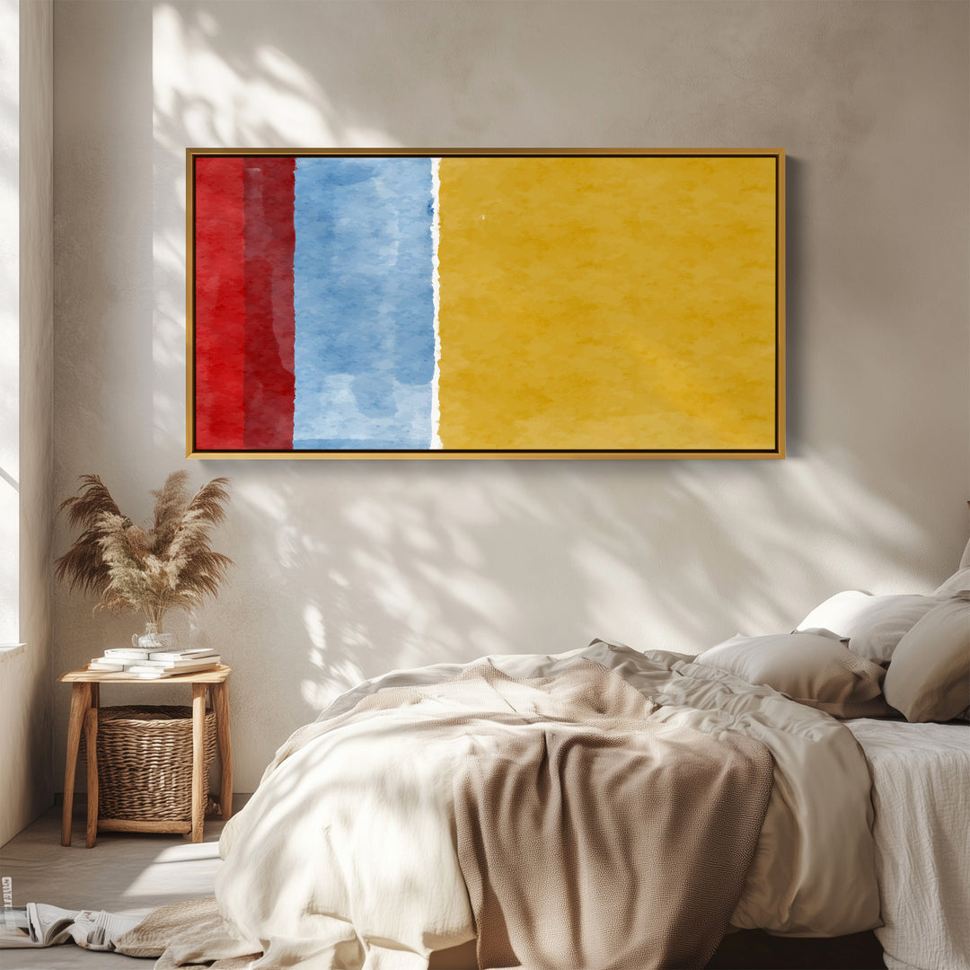 Wide Wall Art Vertical Stripe Trio Statement Wall Decor Office