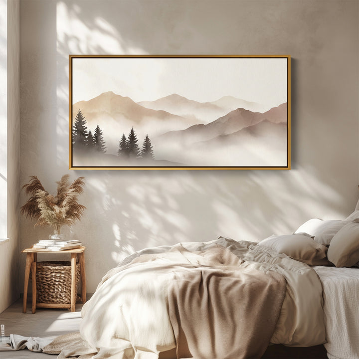 Misty Mountain Layers Large Wall Art Oversized Wall Decor For Office