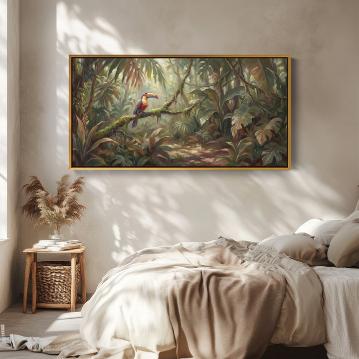 Long Wall Art Toucan In Rainforest Statement Wall Decor Office