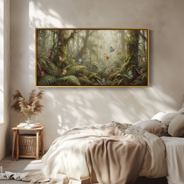 Enchanted Forest horizontal wall art Butterflies Statement Wall Decor Bedroom