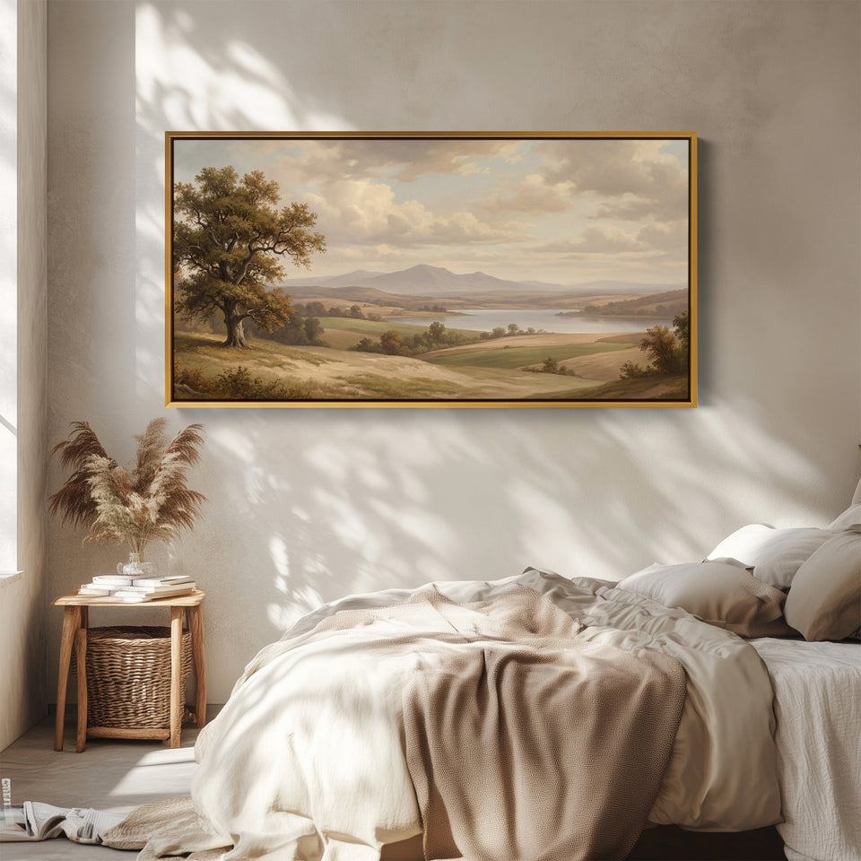 Lake Vista Long Wall Art Statement Wall Decor For Hallway
