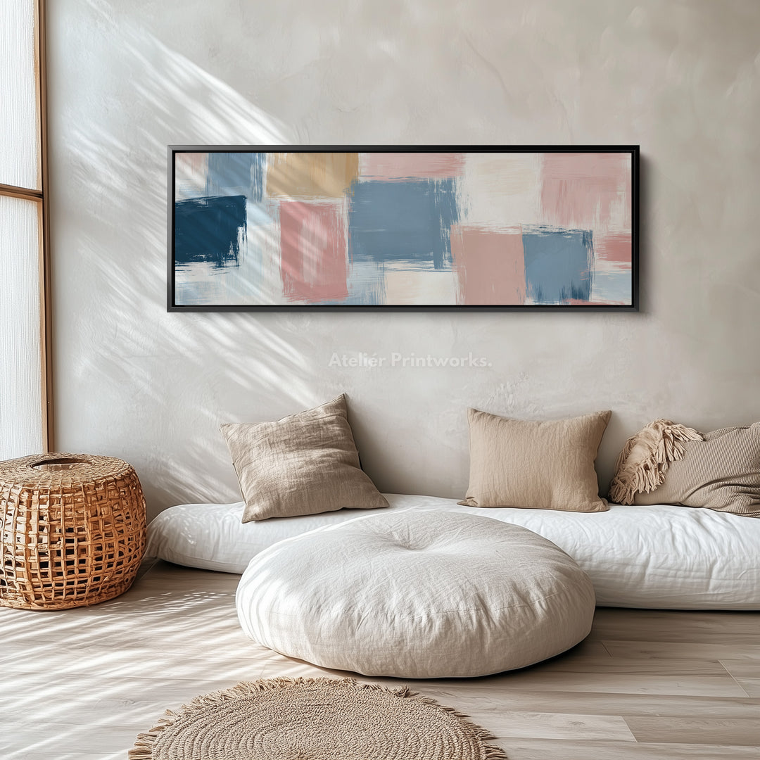 Abstract Pastel Horizontal Skinny Wall Art - H0012