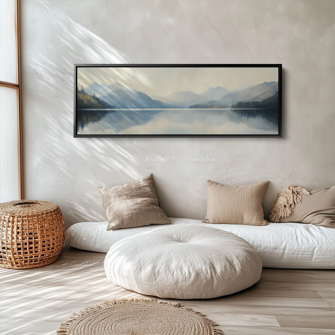 Abstract Mountain and Lake Horizontal Wall Art - H0023