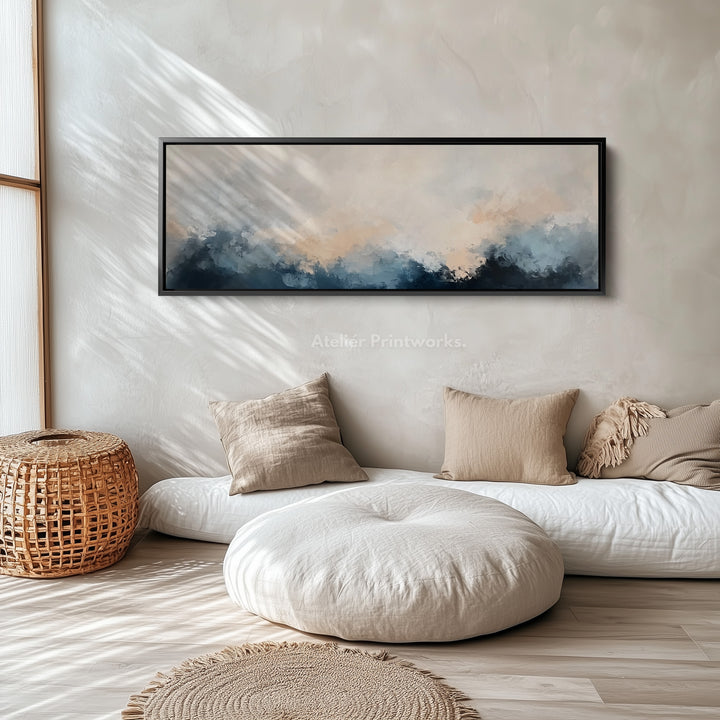 Abstract Cloud Long Narrow Horizontal Wall Art - H0024