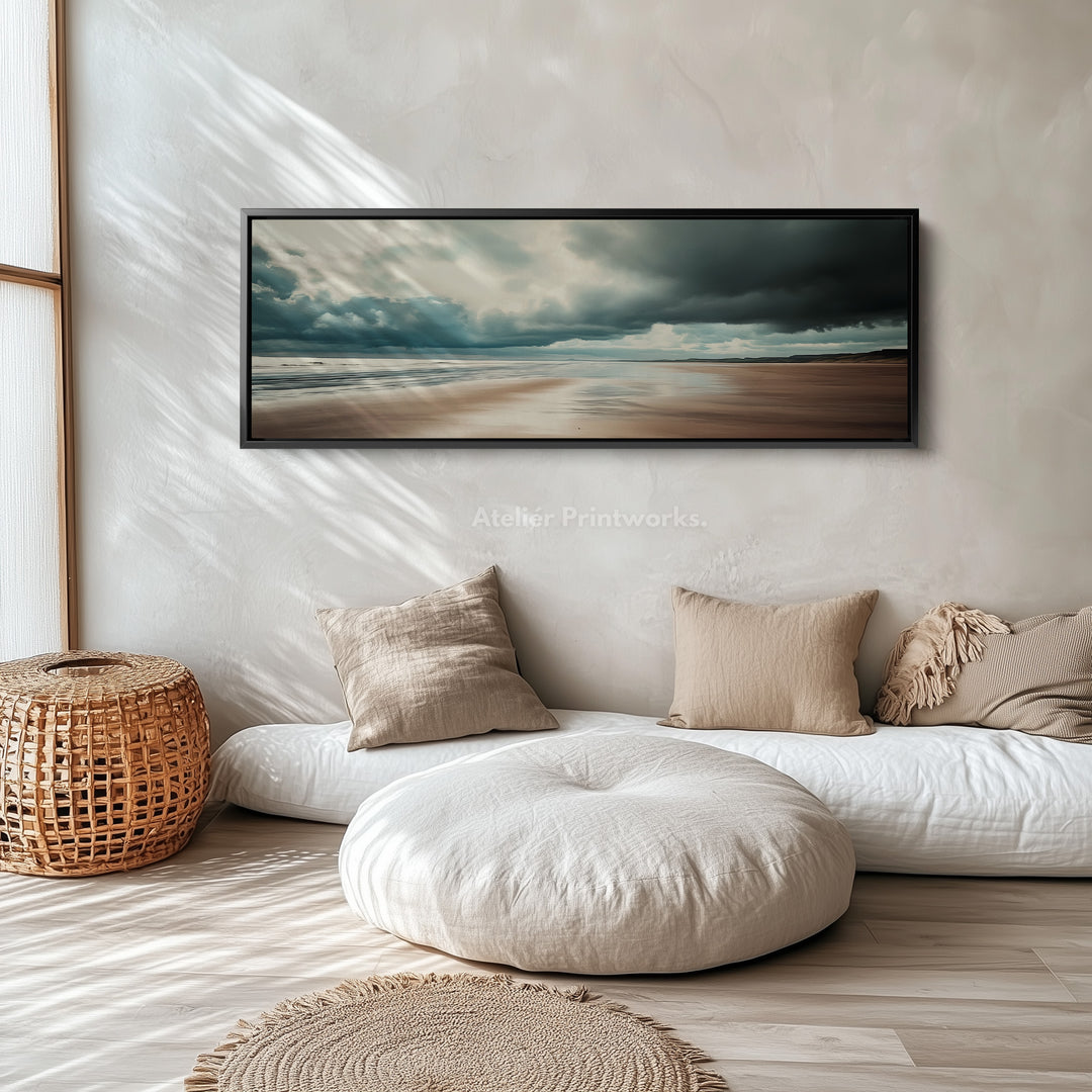 Large Panoramic Beach Canvas Horizontal Wall Art - H0039