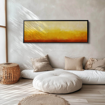 Abstract Yellow Large Framed Wall Pictures For Living Room - Atelier Printworks