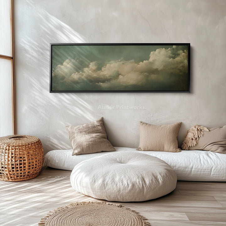 Vintage Cloud Horizontal Long Narrow Wall Decor - H0170