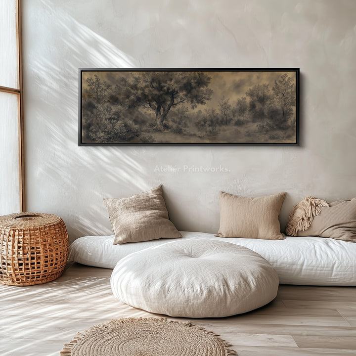 Vintage Forest Long Narrow Horizontal Wall Art - H0213